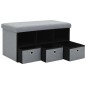 Faltbare Sitzbank Leinenoptik 76×38×38 cm Hellgrau Faltbare Sitzbank Leinenoptik 76×38×38 cm Hellgrau