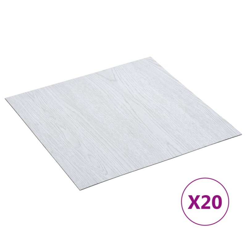 vidaXL PVC-Fliesen Selbstklebend 20 Stk. 1,86 m² Weiß vidaXL PVC-Fliesen Selbstklebend 20 Stk. 1,86 m² Weiß
