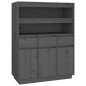 vidaXL Highboard Grau 89x40x116,5 cm Massivholz Kiefer vidaXL Highboard Grau 89x40x116,5 cm Massivholz Kiefer
