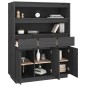 vidaXL Highboard Grau 89x40x116,5 cm Massivholz Kiefer vidaXL Highboard Grau 89x40x116,5 cm Massivholz Kiefer