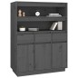 vidaXL Highboard Grau 89x40x116,5 cm Massivholz Kiefer vidaXL Highboard Grau 89x40x116,5 cm Massivholz Kiefer