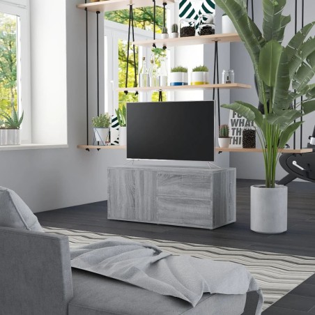 vidaXL TV-Schrank Grau Sonoma 80x34x36 cm Holzwerkstoff