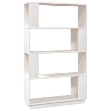 vidaXL Bücherregal/Raumteiler Weiß 80x25x132 cm Massivholz Kiefer
