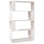 vidaXL Bücherregal/Raumteiler Weiß 80x25x132 cm Massivholz Kiefer vidaXL Bücherregal/Raumteiler Weiß 80x25x132 cm Massivholz Kiefer