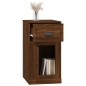vidaXL Beistellschrank mit Schublade Braun Eichen-Optik 40x50x75 cm vidaXL Beistellschrank mit Schublade Braun Eichen-Optik 40x50x75 cm