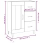 vidaXL Sideboard Betongrau 69,5x34x90 cm Holzwerkstoff vidaXL Sideboard Betongrau 69,5x34x90 cm Holzwerkstoff