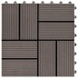 vidaXL Terrassenfliesen 11 Stück WPC 30 x 30 cm 1 qm Dunkelbraun vidaXL Terrassenfliesen 11 Stück WPC 30 x 30 cm 1 qm Dunkelbraun