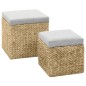 Ottoman-Set 2 Stk. Seegras Grau Ottoman-Set 2 Stk. Seegras Grau