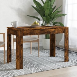 vidaXL Esstisch Räuchereiche 120x60x76 cm Holzwerkstoff