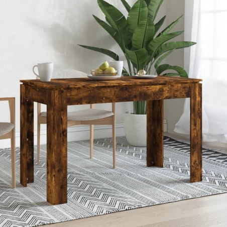 vidaXL Esstisch Räuchereiche 120x60x76 cm Holzwerkstoff