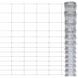 vidaXL Gartenzaun Verzinkter Stahl 50x1,6 m Silbern