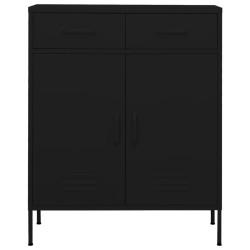 vidaXL Lagerschrank Schwarz 80x35x101,5 cm Stahl    