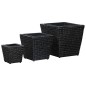 vidaXL Blumenkübel 3 Stk. Wasserhyazinthe Schwarz vidaXL Blumenkübel 3 Stk. Wasserhyazinthe Schwarz