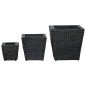 vidaXL Blumenkübel 3 Stk. Wasserhyazinthe Schwarz vidaXL Blumenkübel 3 Stk. Wasserhyazinthe Schwarz