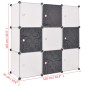 vidaXL Regalsystem Würfelregal mit 9 Fächern Schwarz und Weiß vidaXL Regalsystem Würfelregal mit 9 Fächern Schwarz und Weiß