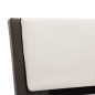 Bettgestell mit LED Grau und Weiß Kunstleder 120x200 cm Bettgestell mit LED Grau und Weiß Kunstleder 120x200 cm