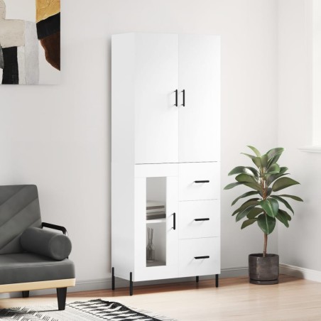 vidaXL Highboard Weiß 69,5x34x180 cm Holzwerkstoff