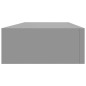 vidaXL Wand-Schubladenregal Grau 60x23,5x10 cm MDF vidaXL Wand-Schubladenregal Grau 60x23,5x10 cm MDF