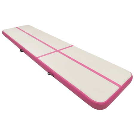 vidaXL Aufblasbare Gymnastikmatte mit Pumpe 600x100x20 cm PVC Rosa