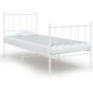 vidaXL Bett Weiß Metall 100x200 cm vidaXL Bett Weiß Metall 100x200 cm