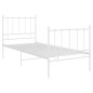 vidaXL Bett Weiß Metall 100x200 cm vidaXL Bett Weiß Metall 100x200 cm