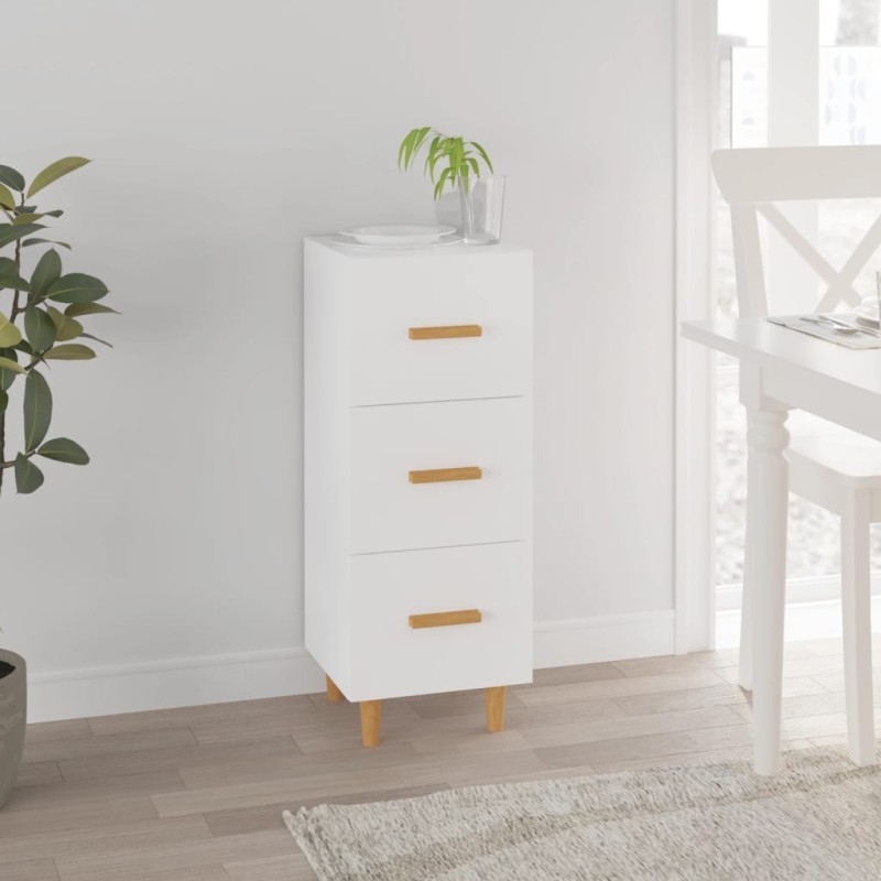 vidaXL Sideboard Weiß 34,5x34x90 cm Holzwerkstoff vidaXL Sideboard Weiß 34,5x34x90 cm Holzwerkstoff