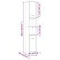 vidaXL Badezimmerschrank Braun Eichen-Optik 30x30x183,5 cm vidaXL Badezimmerschrank Braun Eichen-Optik 30x30x183,5 cm