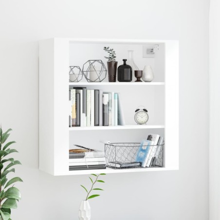 vidaXL Wandschrank Hochglanz-Weiß 80x33x80 cm Holzwerkstoff