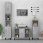 vidaXL Waschbeckenunterschrank Betongrau 80x33x60 cm Holzwerkstoff vidaXL Waschbeckenunterschrank Betongrau 80x33x60 cm Holzwerkstoff