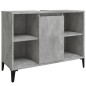 vidaXL Waschbeckenunterschrank Betongrau 80x33x60 cm Holzwerkstoff vidaXL Waschbeckenunterschrank Betongrau 80x33x60 cm Holzwerkstoff