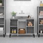 vidaXL Waschbeckenunterschrank Betongrau 80x33x60 cm Holzwerkstoff vidaXL Waschbeckenunterschrank Betongrau 80x33x60 cm Holzwerkstoff