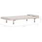 Schlafsofa mit zwei Kissen Creme Polyester Schlafsofa mit zwei Kissen Creme Polyester