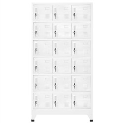 vidaXL Schließfachschrank mit 18 Fächern Metall 90x40x180 cm 
