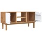 vidaXL TV-Schrank OTTA Braun&Weiß 113,5x43x57 cm Massivholz Kiefer vidaXL TV-Schrank OTTA Braun&Weiß 113,5x43x57 cm Massivholz Kiefer