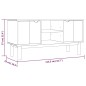 vidaXL TV-Schrank OTTA Braun&Weiß 113,5x43x57 cm Massivholz Kiefer vidaXL TV-Schrank OTTA Braun&Weiß 113,5x43x57 cm Massivholz Kiefer