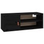 vidaXL Wandschrank Schwarz 80x30x30 cm Massivholz Kiefer vidaXL Wandschrank Schwarz 80x30x30 cm Massivholz Kiefer