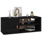 vidaXL Wandschrank Schwarz 80x30x30 cm Massivholz Kiefer vidaXL Wandschrank Schwarz 80x30x30 cm Massivholz Kiefer