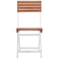 vidaXL 3-tlg. Bistro-Set Massivholz Akazie Dunkelbraun und Weiß vidaXL 3-tlg. Bistro-Set Massivholz Akazie Dunkelbraun und Weiß