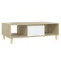 vidaXL Couchtisch Weiß und Sonoma-Eiche 103,5x60x35 cm Holzwerkstoff vidaXL Couchtisch Weiß und Sonoma-Eiche 103,5x60x35 cm Holzwerkstoff