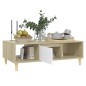 vidaXL Couchtisch Weiß und Sonoma-Eiche 103,5x60x35 cm Holzwerkstoff vidaXL Couchtisch Weiß und Sonoma-Eiche 103,5x60x35 cm Holzwerkstoff