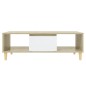 vidaXL Couchtisch Weiß und Sonoma-Eiche 103,5x60x35 cm Holzwerkstoff vidaXL Couchtisch Weiß und Sonoma-Eiche 103,5x60x35 cm Holzwerkstoff