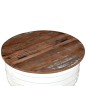 vidaXL Couchtisch Altholz Massiv Weiß Trommelform vidaXL Couchtisch Altholz Massiv Weiß Trommelform