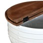 vidaXL Couchtisch Altholz Massiv Weiß Trommelform vidaXL Couchtisch Altholz Massiv Weiß Trommelform