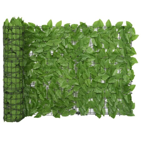 vidaXL Balkon-Sichtschutz mit Grünen Blättern 500x75 cm