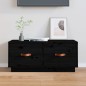 vidaXL TV-Schrank Schwarz 80x34x35 cm Massivholz Kiefer vidaXL TV-Schrank Schwarz 80x34x35 cm Massivholz Kiefer