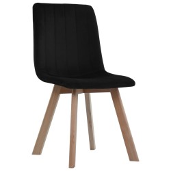 Esszimmerstühle 4 Stk. Schwarz Samt