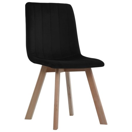 Esszimmerstühle 4 Stk. Schwarz Samt