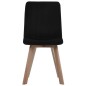 Esszimmerstühle 4 Stk. Schwarz Samt Esszimmerstühle 4 Stk. Schwarz Samt