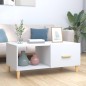vidaXL Couchtisch Weiß 89,5x50x40 cm Holzwerkstoff vidaXL Couchtisch Weiß 89,5x50x40 cm Holzwerkstoff