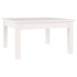 vidaXL Couchtisch Weiß 55x55x30 cm Massivholz Kiefer